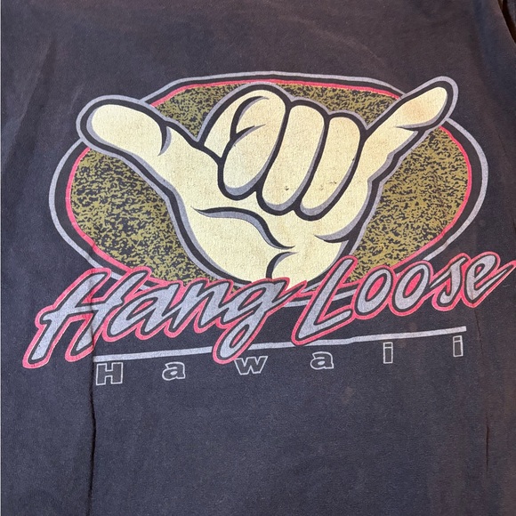 Vintage Hang Loose Hawaii Shirt Men's Large Distressed Flaws - Picture 4 of 4